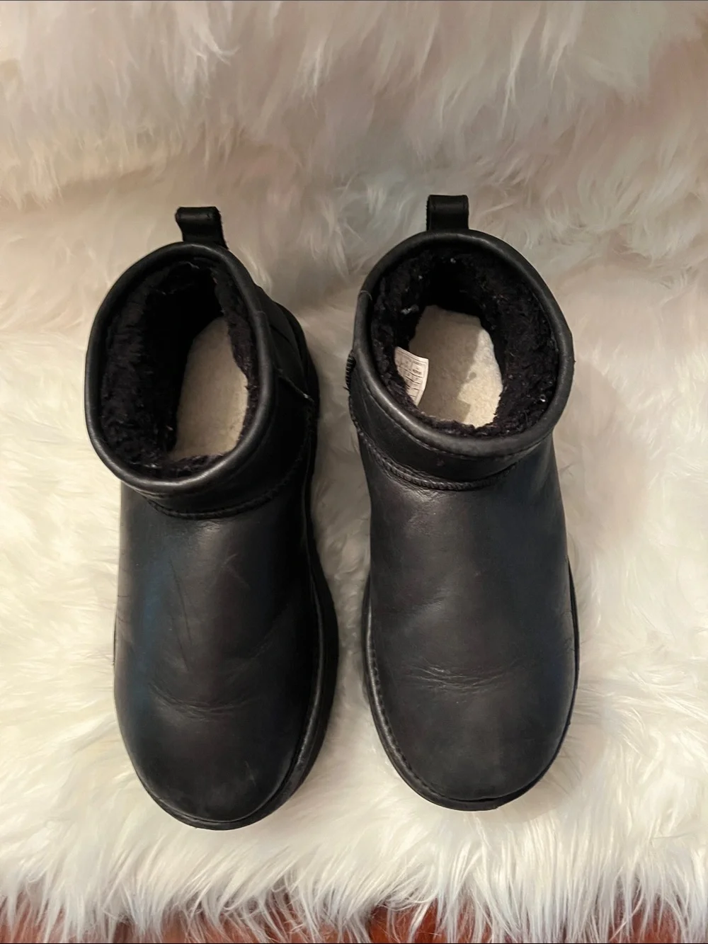 Ugg leather platform boots